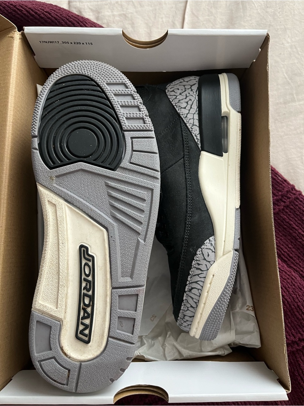 WMNS Air Jordan 3 Retro-Worn Once - Picture 3 of 7